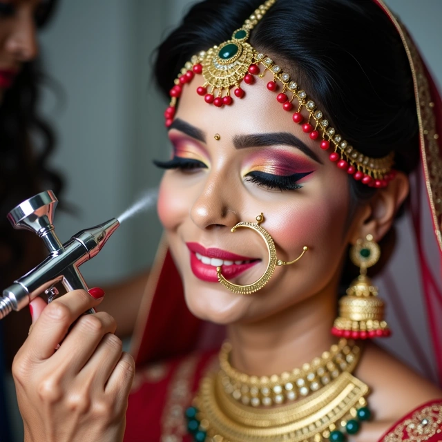 Airbrush bridal makeup