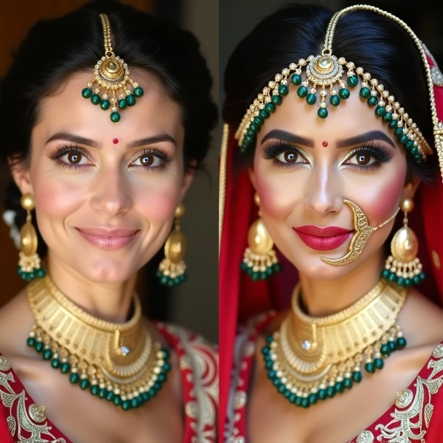 Airbrush makeup transformation