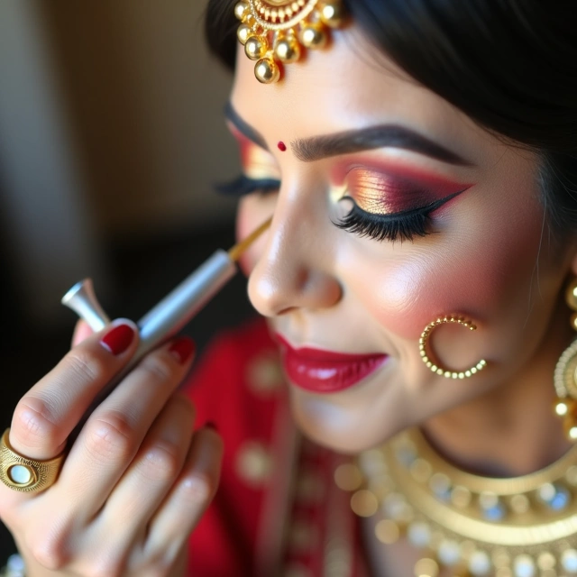 Airbrush eye makeup