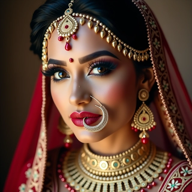 Complete airbrush bridal look