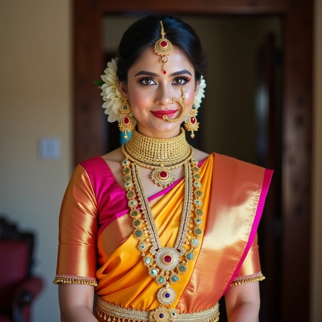 South Indian royal bridal look