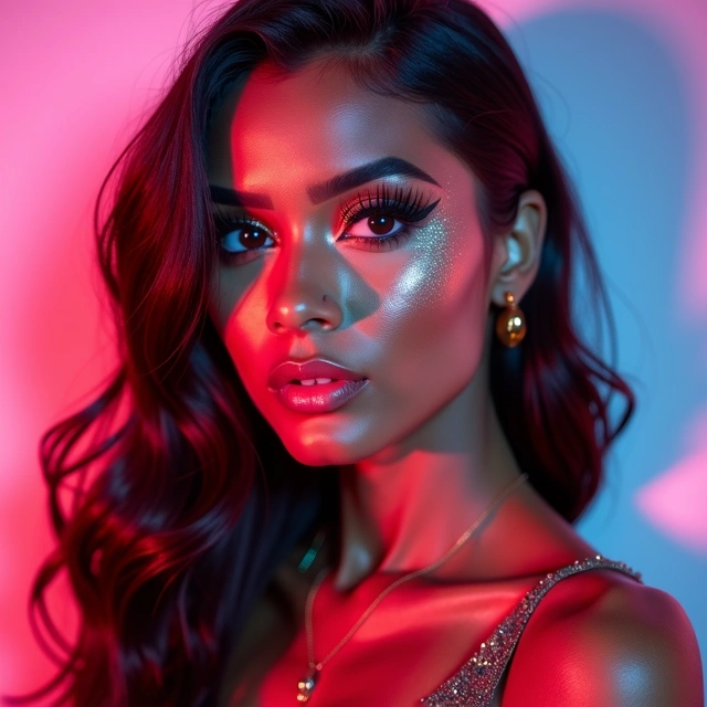 Night party glamour makeup