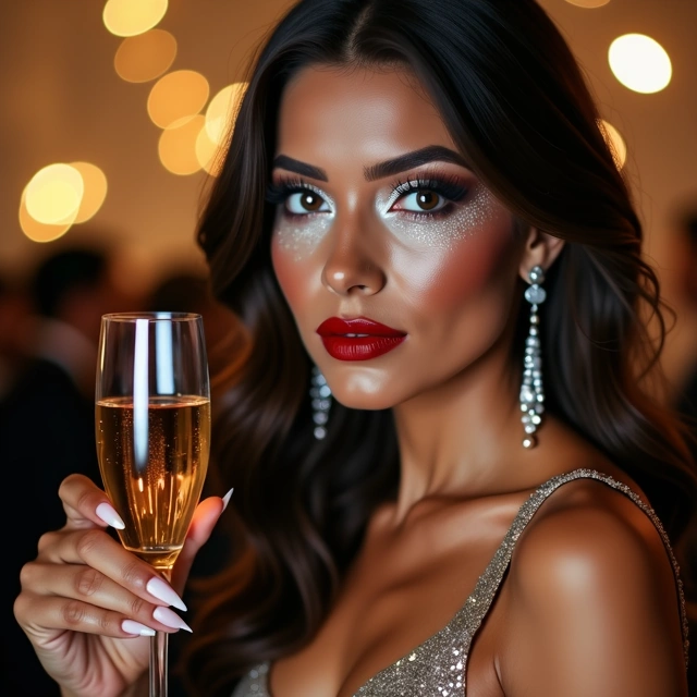 New Year party makeup